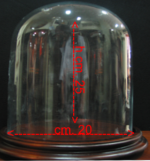 GLOCKE AUS GLAS cm.20 X 25